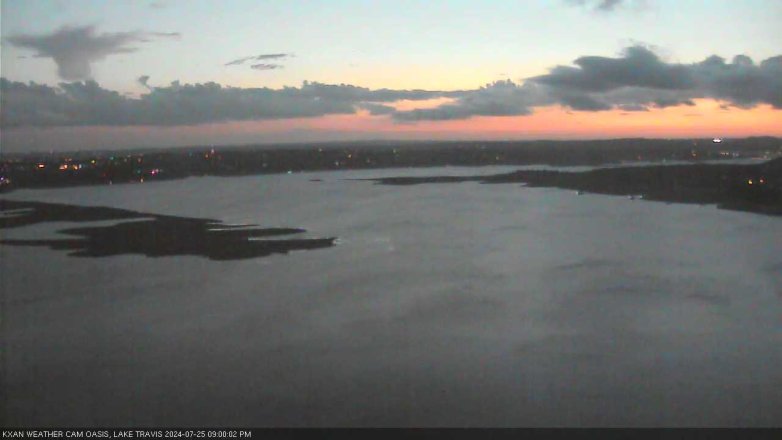 Lake Travis webcam, July 25, 2024 9:00 PM CT