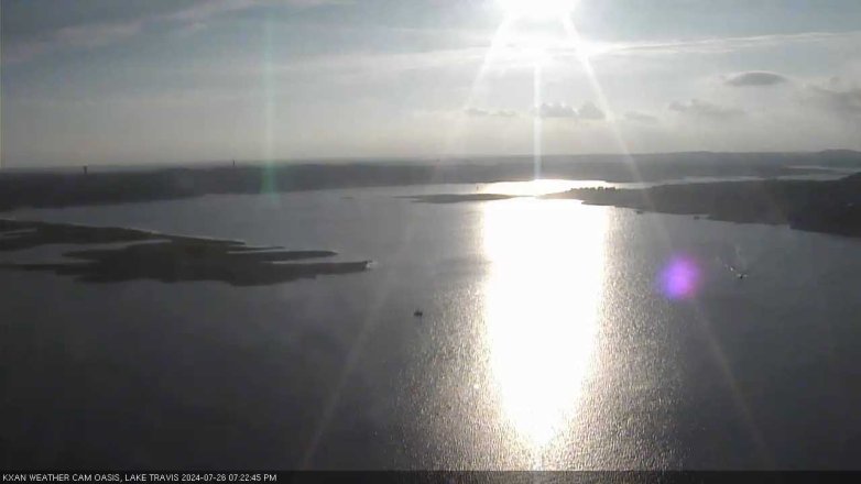 Lake Travis webcam, July 26, 2024 7:25 PM CT