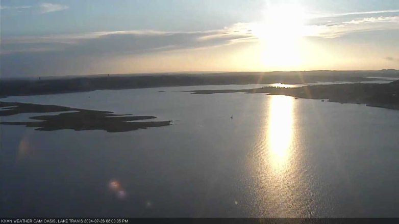 Lake Travis webcam, July 26, 2024 8:00 PM CT