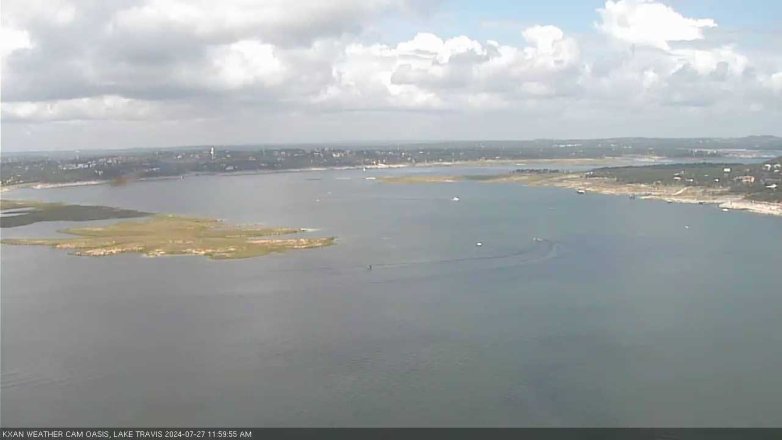 Lake Travis webcam, July 27, 2024 12:00 PM CT