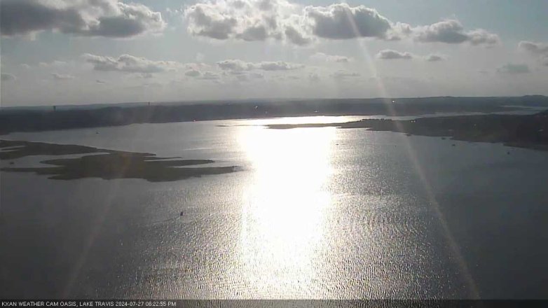 Lake Travis webcam, July 27, 2024 6:25 PM CT