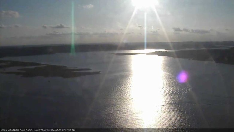 Lake Travis webcam, July 27, 2024 7:25 PM CT