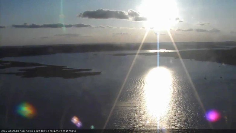 Lake Travis webcam, July 27, 2024 7:45 PM CT