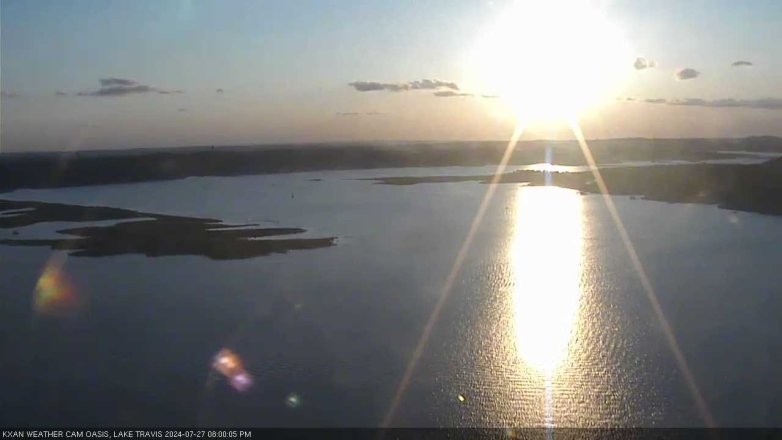 Lake Travis webcam, July 27, 2024 8:00 PM CT