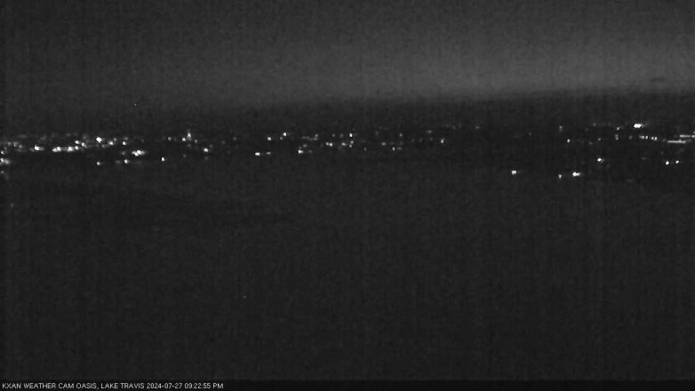 Lake Travis webcam, July 27, 2024 9:25 PM CT