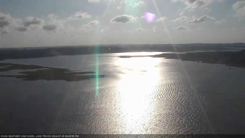 Lake Travis webcam, July 28, 2024 6:45 PM CT