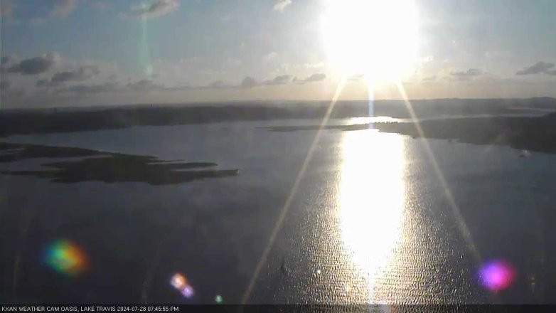 Lake Travis webcam, July 28, 2024 7:45 PM CT