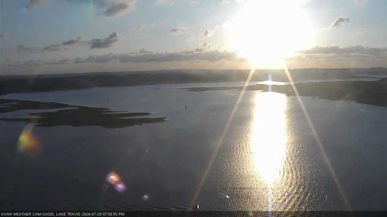 Lake Travis webcam, July 28, 2024 8:00 PM CT