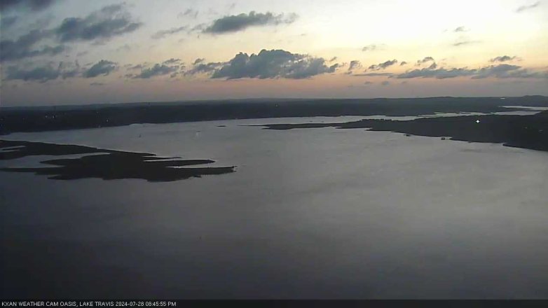 Lake Travis webcam, July 28, 2024 8:45 PM CT