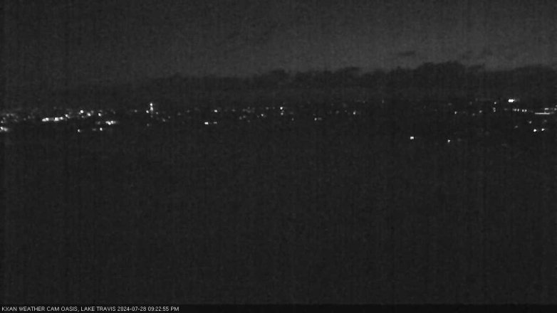Lake Travis webcam, July 28, 2024 9:25 PM CT