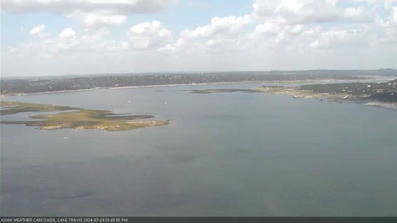 Lake Travis webcam, July 29, 2024 1:45 PM CT