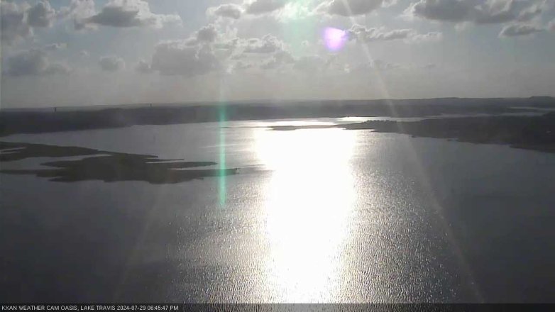 Lake Travis webcam, July 29, 2024 6:45 PM CT