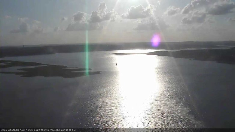 Lake Travis webcam, July 29, 2024 7:00 PM CT