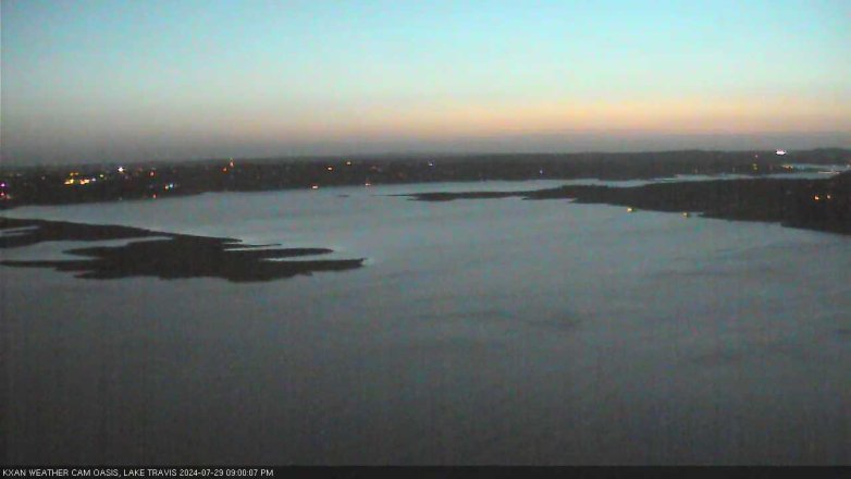 Lake Travis webcam, July 29, 2024 9:00 PM CT