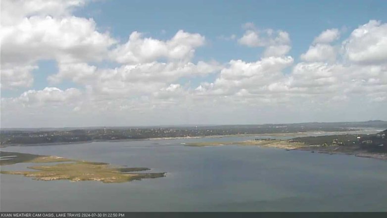 Lake Travis webcam, July 30, 2024 1:25 PM CT
