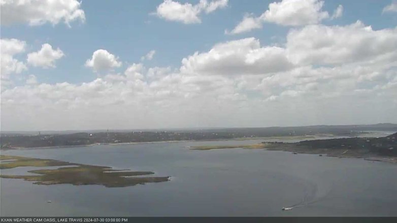 Lake Travis webcam, July 30, 2024 3:00 PM CT