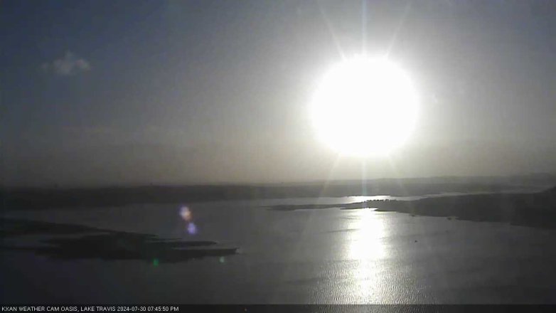 Lake Travis webcam, July 30, 2024 7:45 PM CT