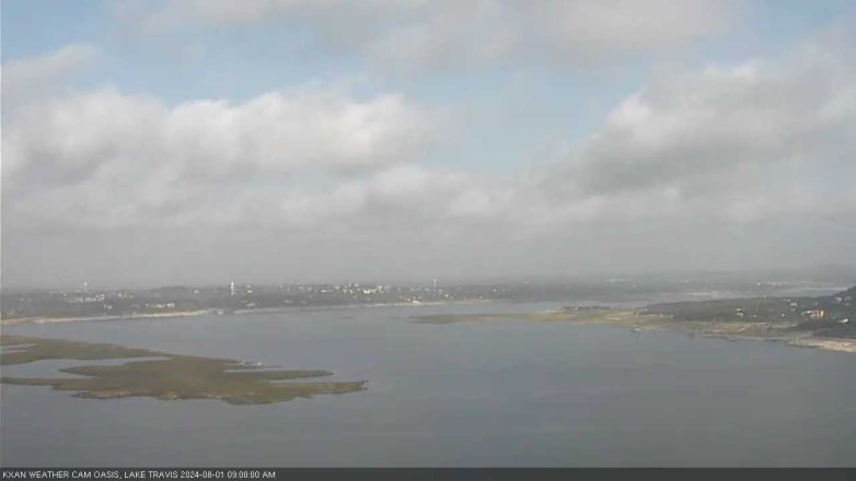 Lake Travis webcam, August 1, 2024 9:00 AM CT