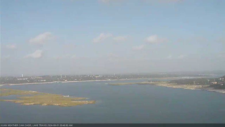 Lake Travis webcam, August 1, 2024 9:45 AM CT