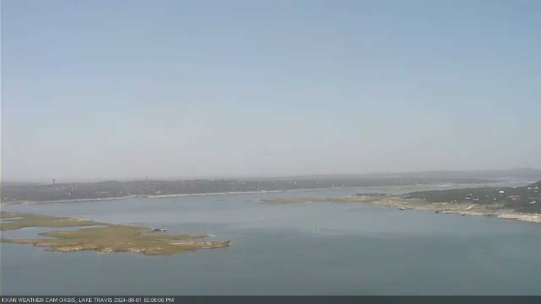 Lake Travis webcam, August 1, 2024 2:00 PM CT