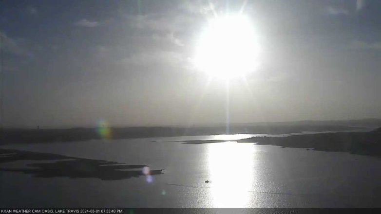 Lake Travis webcam, August 1, 2024 7:25 PM CT