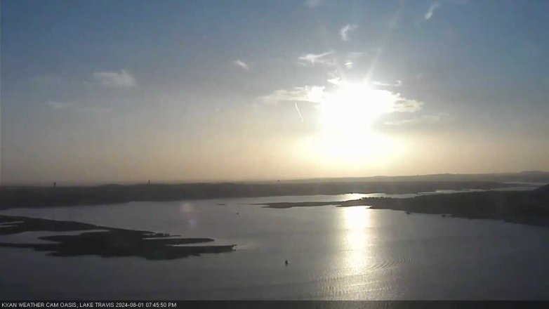 Lake Travis webcam, August 1, 2024 7:45 PM CT