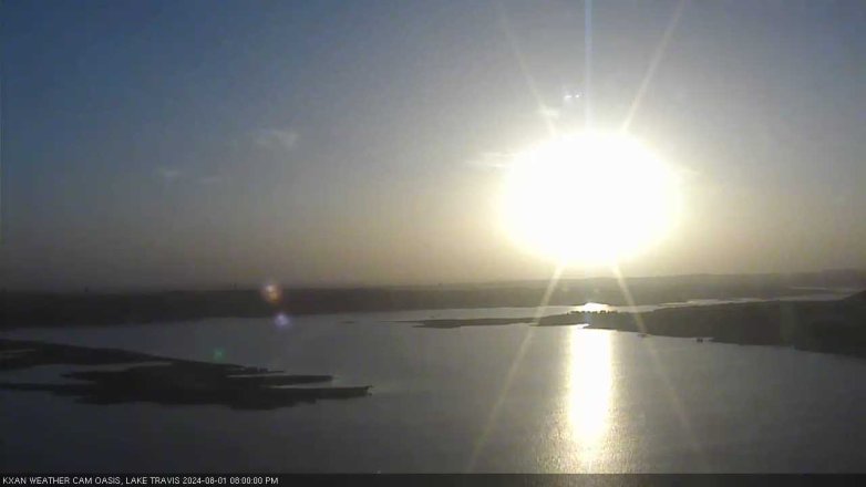 Lake Travis webcam, August 1, 2024 8:00 PM CT