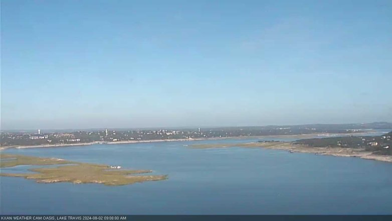 Lake Travis webcam, August 2, 2024 9:00 AM CT