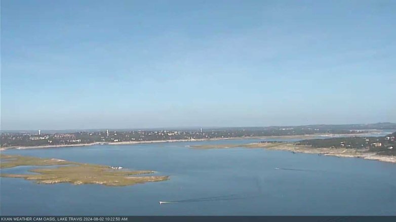 Lake Travis webcam, August 2, 2024 10:25 AM CT