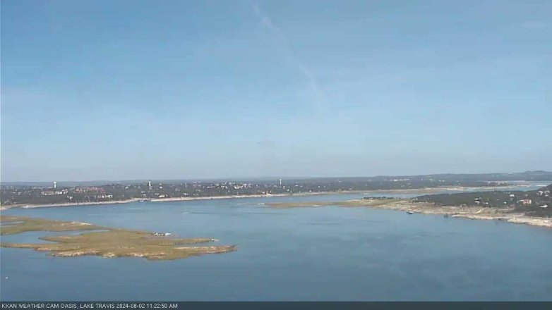 Lake Travis webcam, August 2, 2024 11:25 AM CT