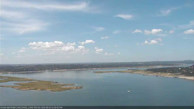 Lake Travis webcam, August 2, 2024 2:00 PM CT