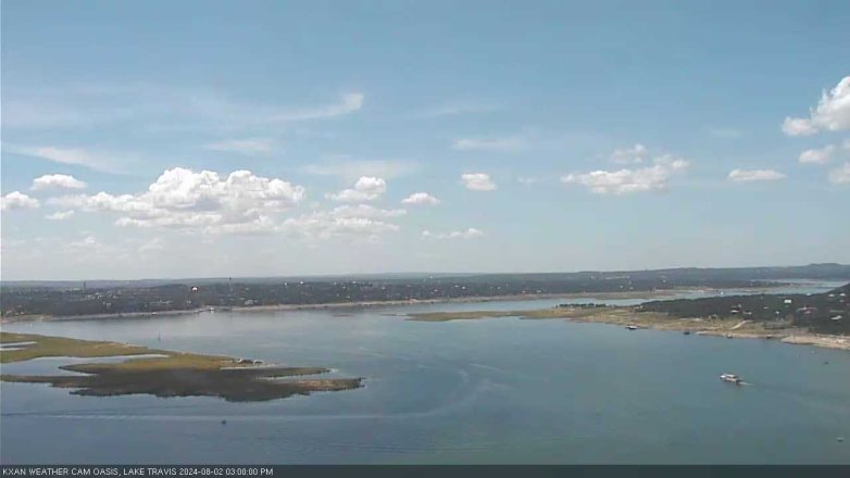 Lake Travis webcam, August 2, 2024 3:00 PM CT