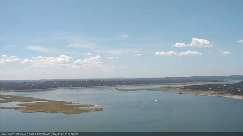 Lake Travis webcam, August 2, 2024 3:25 PM CT