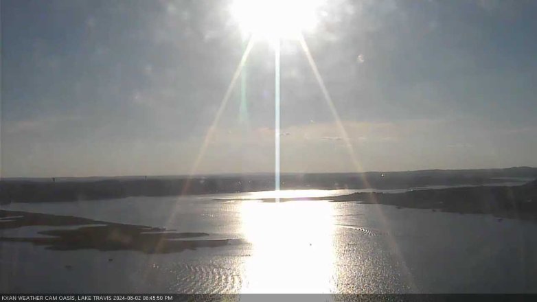 Lake Travis webcam, August 2, 2024 6:45 PM CT
