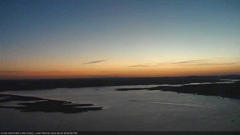 Lake Travis webcam, August 2, 2024 8:45 PM CT
