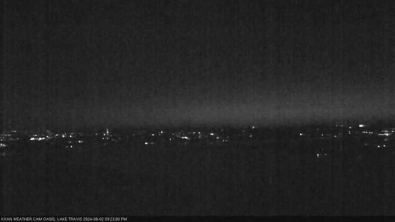 Lake Travis webcam, August 2, 2024 9:25 PM CT