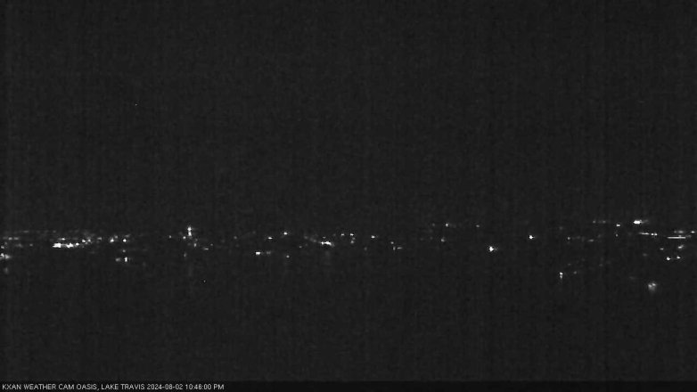 Lake Travis webcam, August 2, 2024 10:45 PM CT