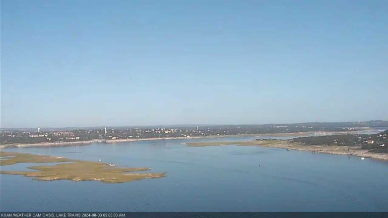 Lake Travis webcam, August 3, 2024 9:00 AM CT