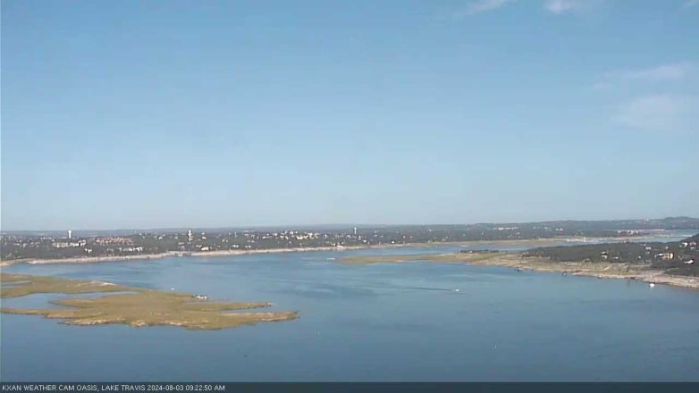 Lake Travis webcam, August 3, 2024 9:25 AM CT