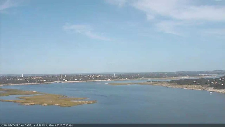 Lake Travis webcam, August 3, 2024 10:00 AM CT