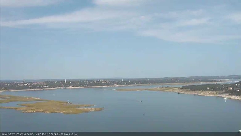 Lake Travis webcam, August 3, 2024 10:45 AM CT