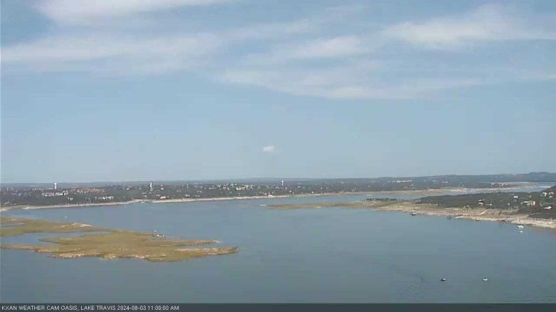 Lake Travis webcam, August 3, 2024 11:00 AM CT