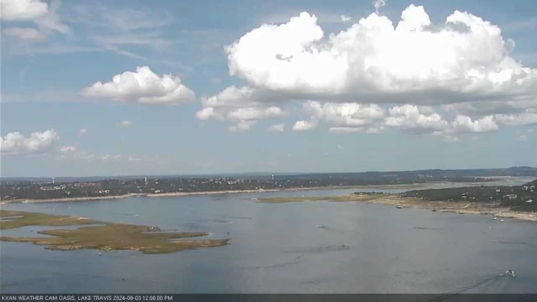 Lake Travis webcam, August 3, 2024 12:00 PM CT