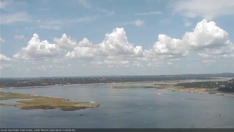 Lake Travis webcam, August 3, 2024 12:45 PM CT