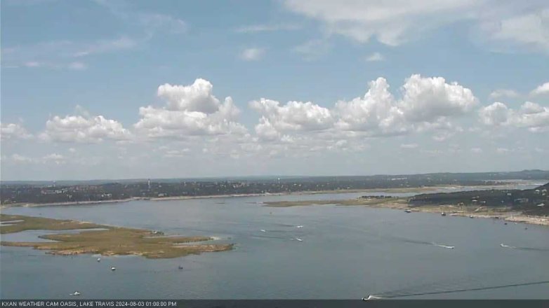 Lake Travis webcam, August 3, 2024 1:00 PM CT