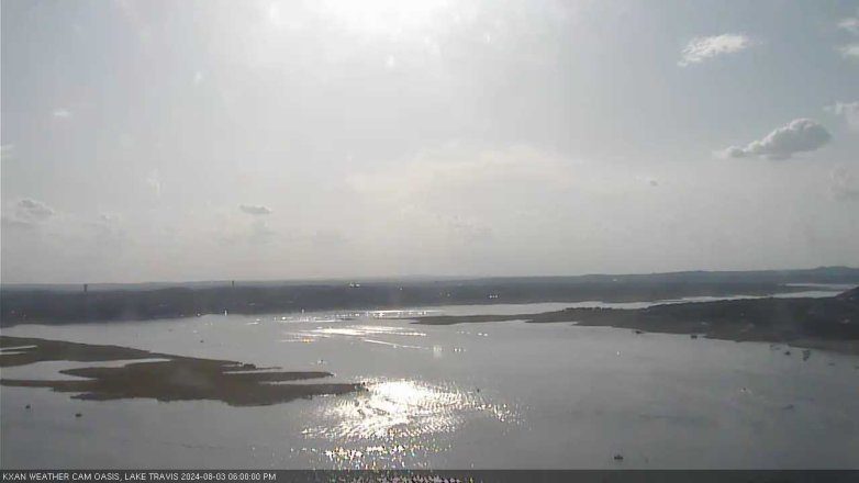 Lake Travis webcam, August 3, 2024 6:00 PM CT