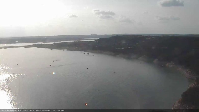 Lake Travis webcam, August 3, 2024 6:25 PM CT