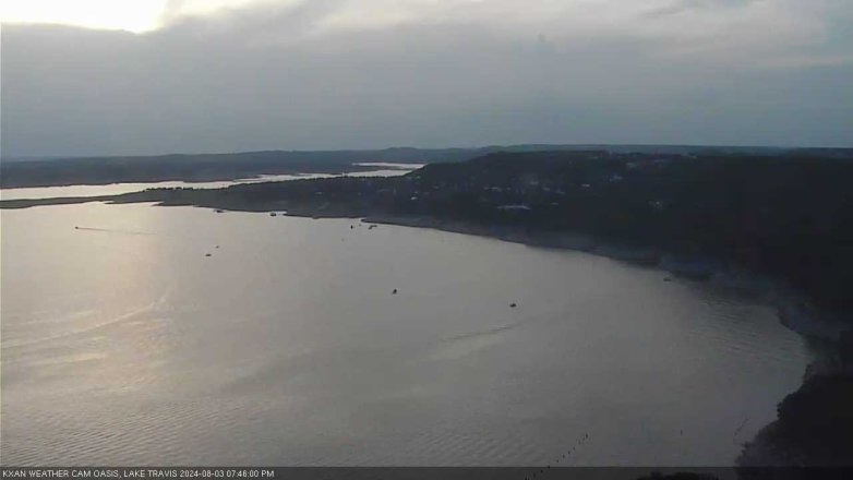 Lake Travis webcam, August 3, 2024 7:45 PM CT