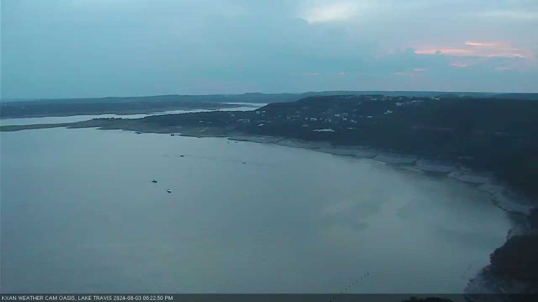 Lake Travis webcam, August 3, 2024 8:25 PM CT
