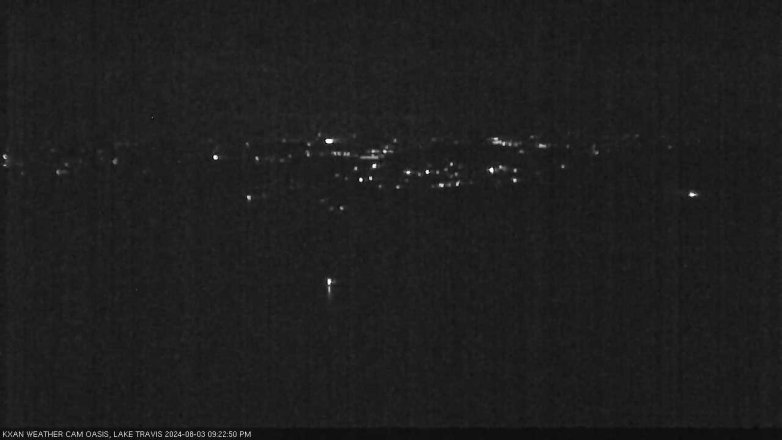 Lake Travis webcam, August 3, 2024 9:25 PM CT
